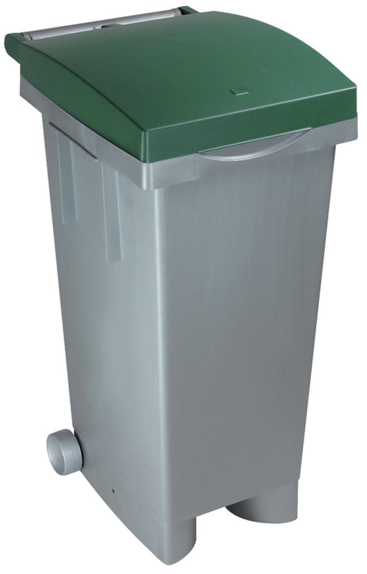 Bidoni Tata Quadri con ruote 80 L – Verdi