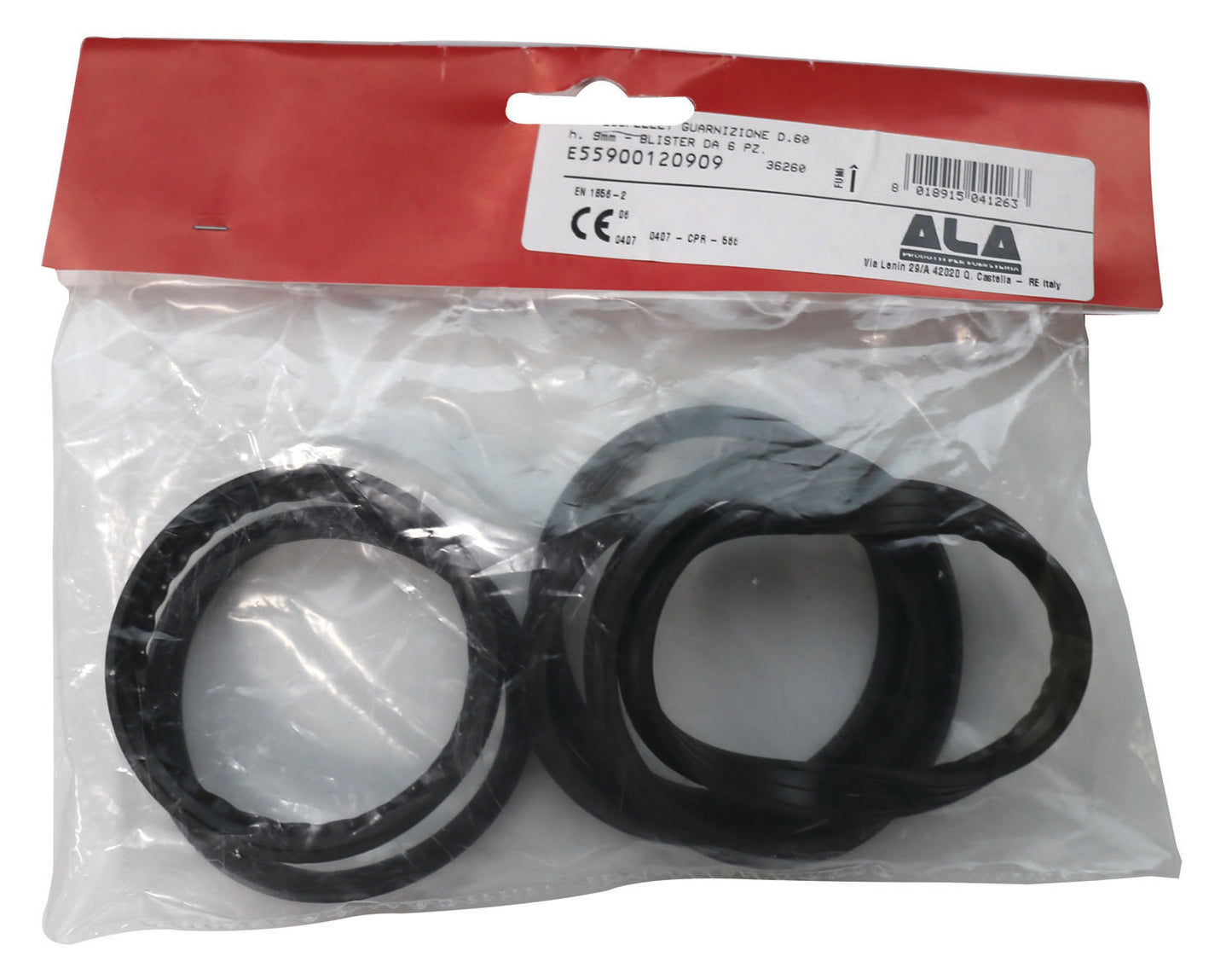 Guarnizione Ala Pellet ECO blister da 6 pezzi. – Ø 10