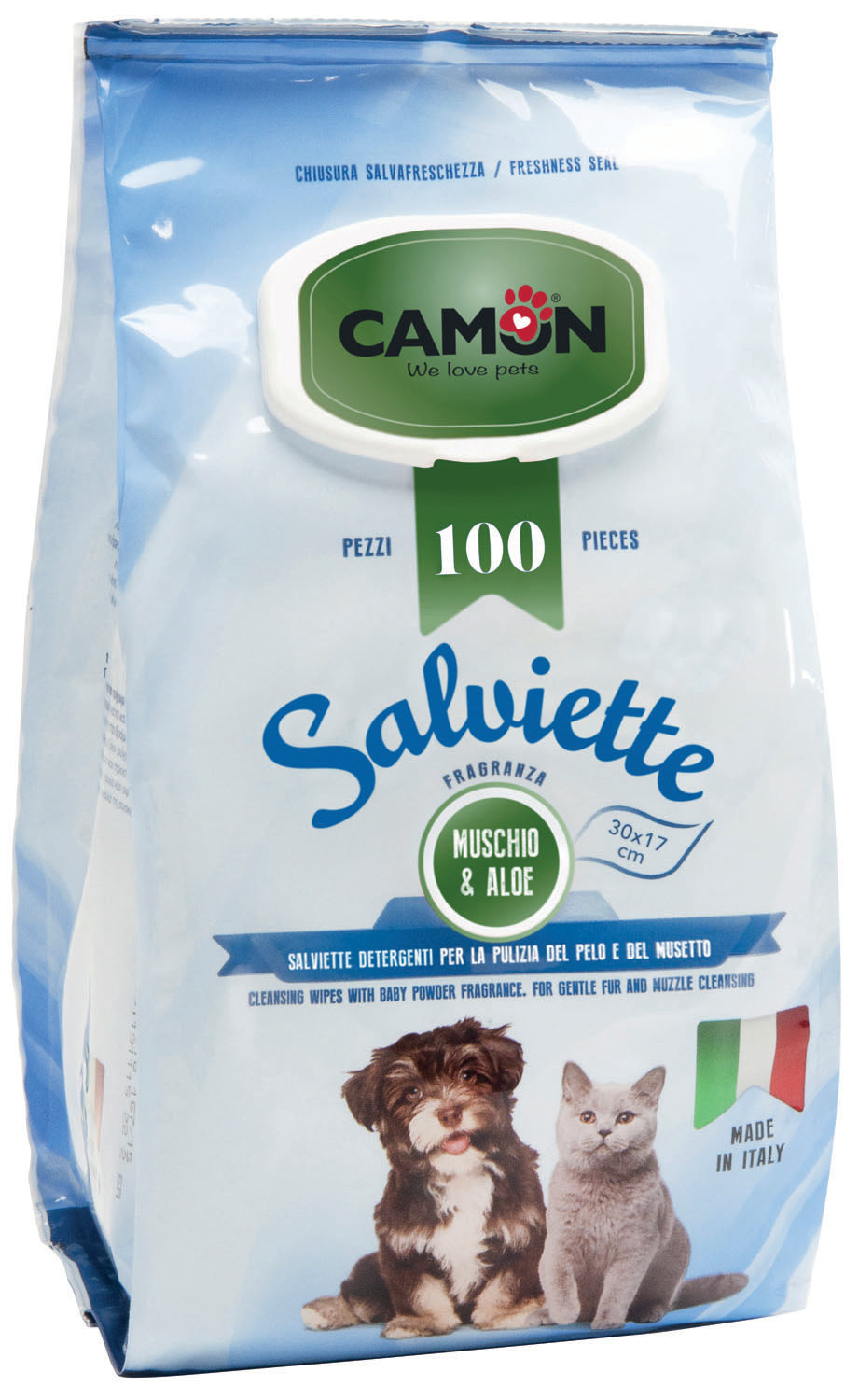 Salviette Camon – 100 pezzi Muschio&aloe