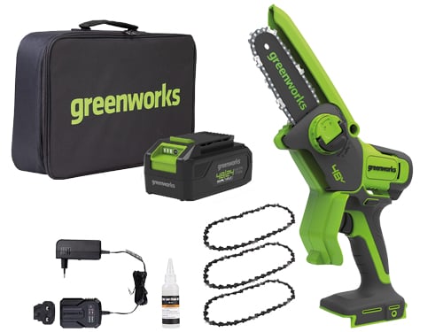 Seghe Potatrici batteria 48V Greenworks Kit GD48MCS10K2
