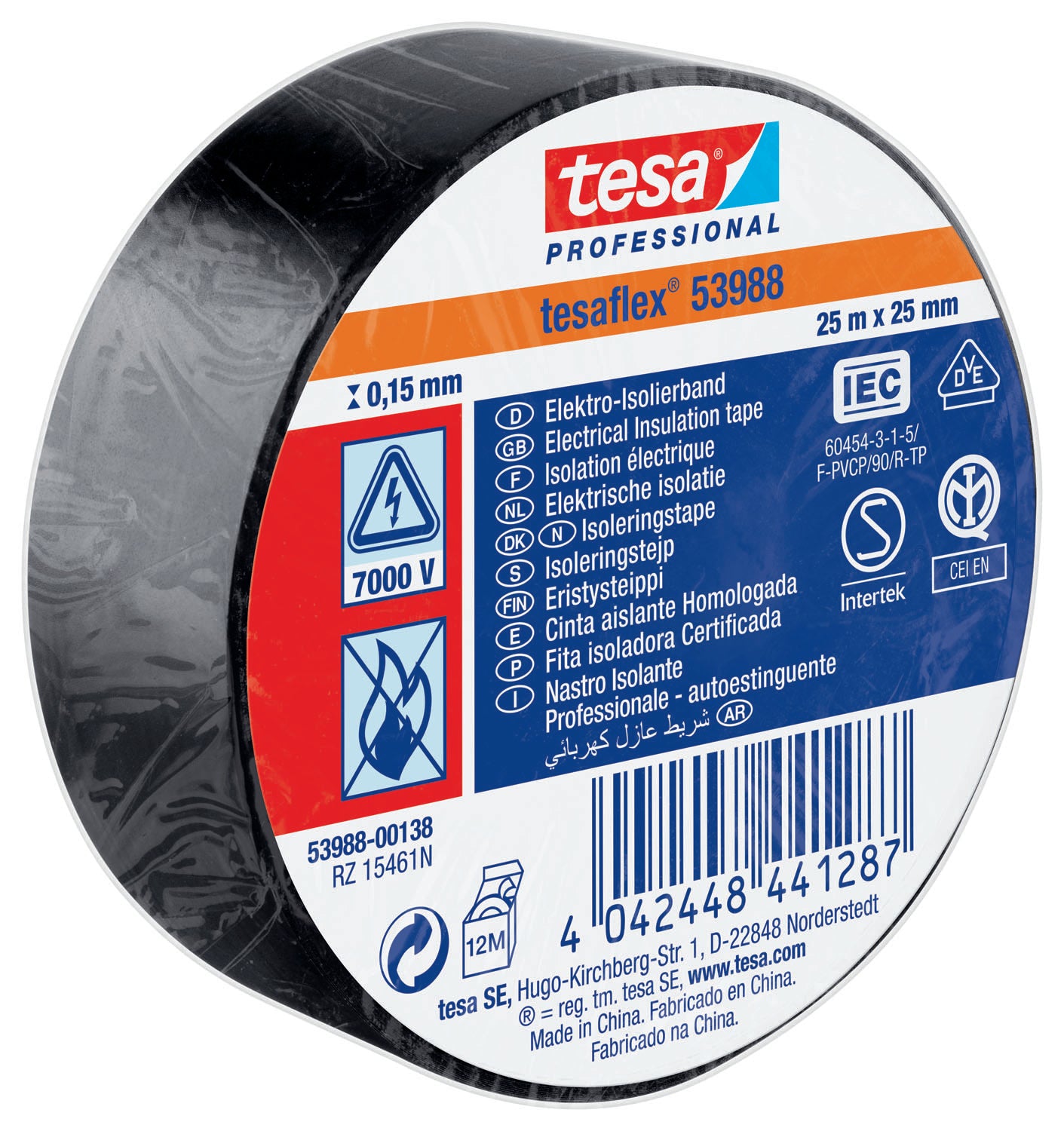 Nastri Isolanti Tesa Nero Imq 25 × 2,5 mCM – Default Title