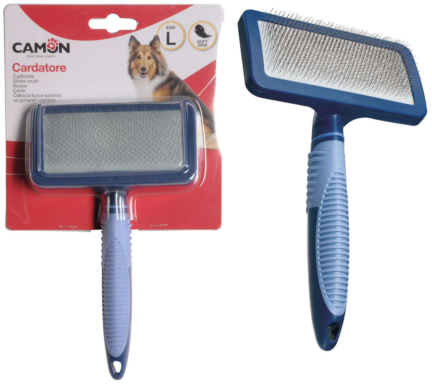Cardatori Camon Acciaio per cani Size L – Default Title