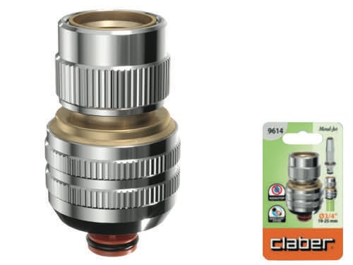 Raccordi porta gomma con aquastop Metal Jet Claber 9614