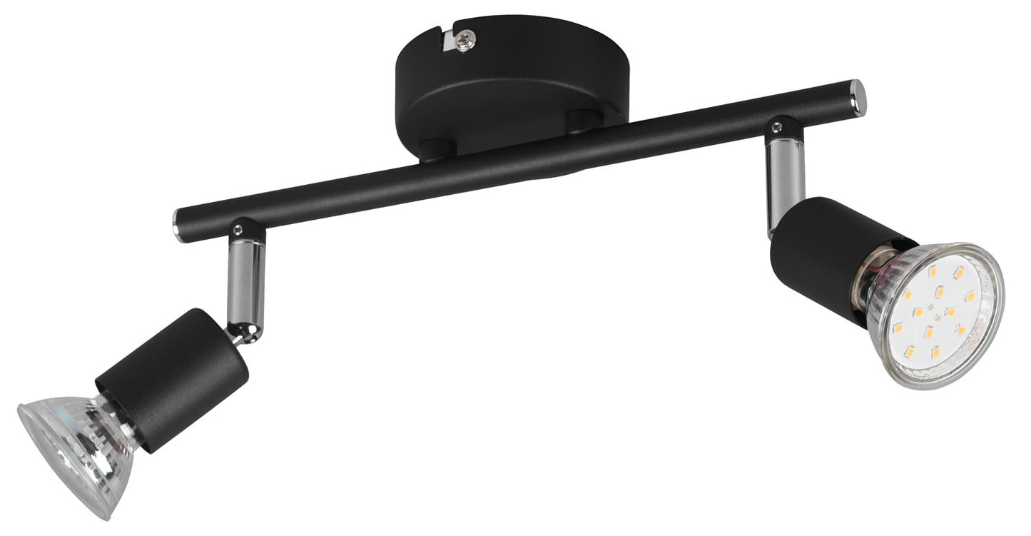 Faretti Soffitto Trio Paris 2 Luci – Neri
