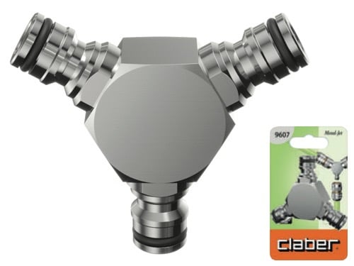 Raccordi congiunzione 3 vie scatto Metal Jet Claber 9607