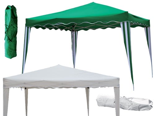 Gazebi Pieghevole 3 × 3 m Verde H.230 cm – Default Title