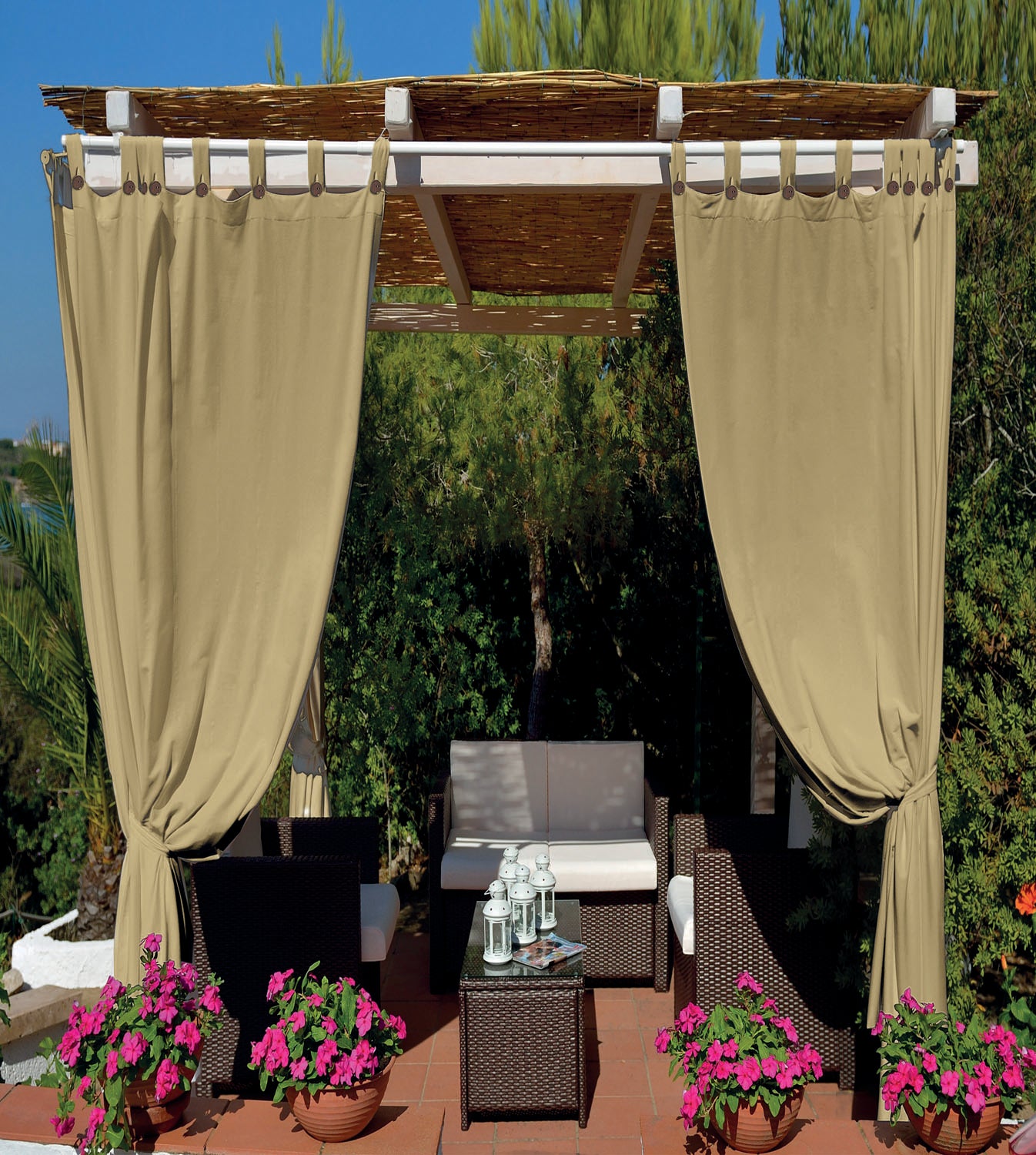 Tende Gazebo Idrorep 140 × 270 cm – Tortora
