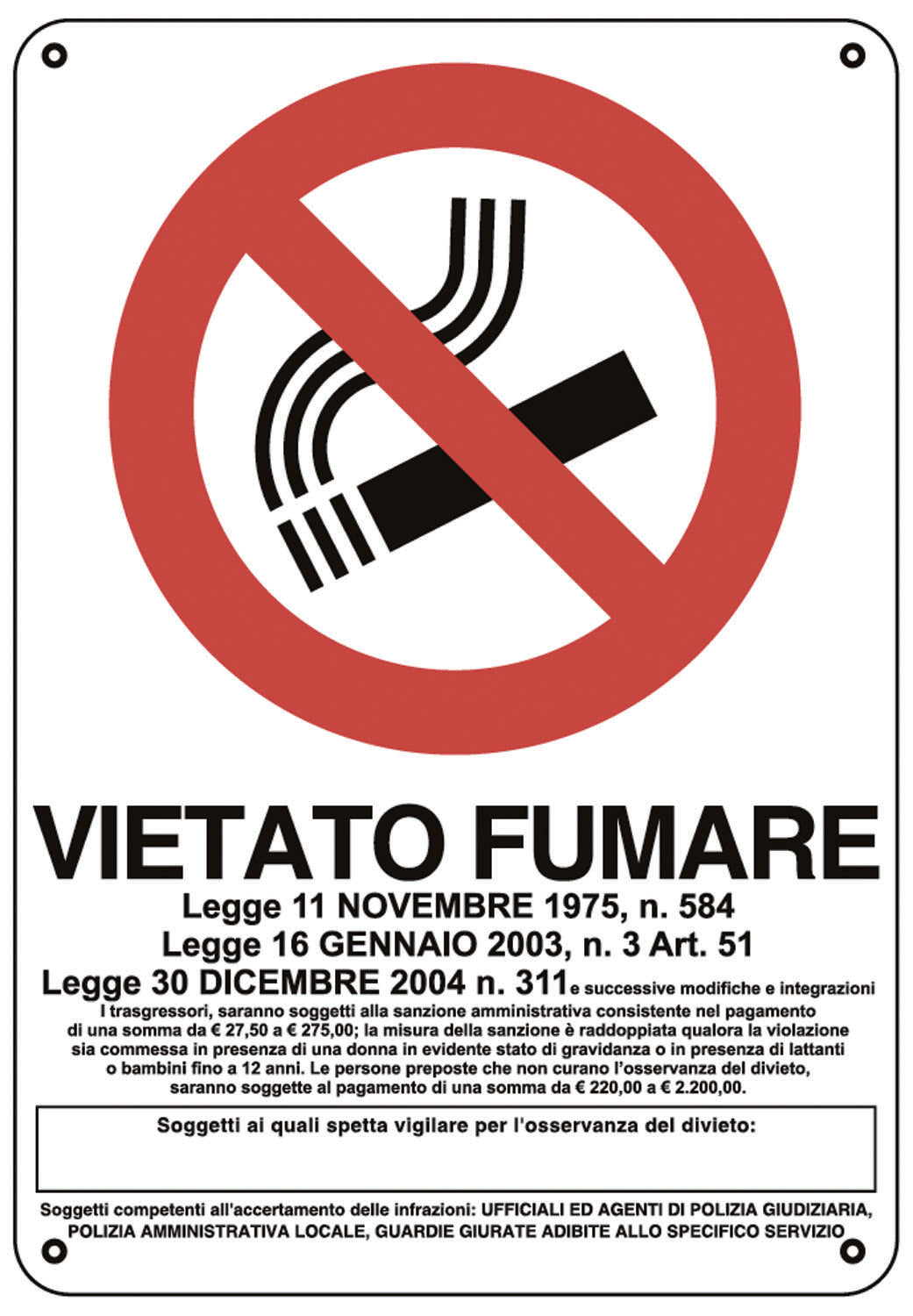 Cartelli Vietato Fumare – Default Title