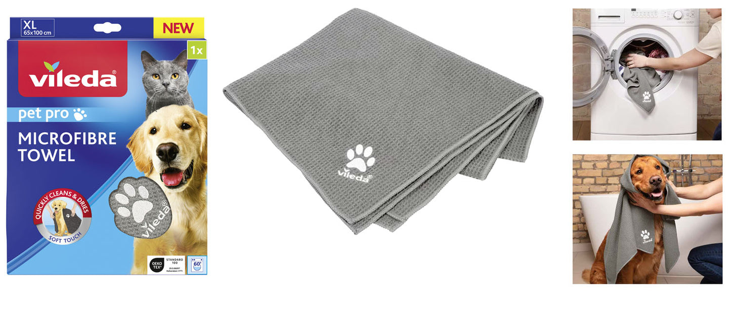 Vileda Pet Pro Asciugamani Microfibra – Xl -- 440712