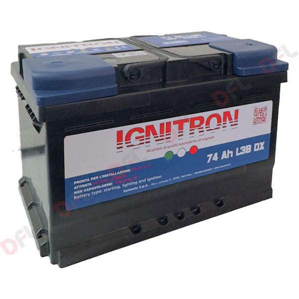 Batteria per auto 'IGNITRON TRADITIONAL' — 74 AH - mm 277 x 175 x 175