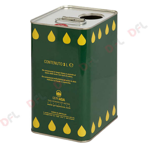 Latta per olio in lamiera Asa Italia — Lt. 3 - foro Ø 42 mm / con sfiato