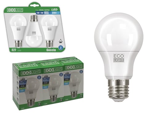 Lampadine Ecolight LED E27 – GO.15W N.confezione da 3 pezzi