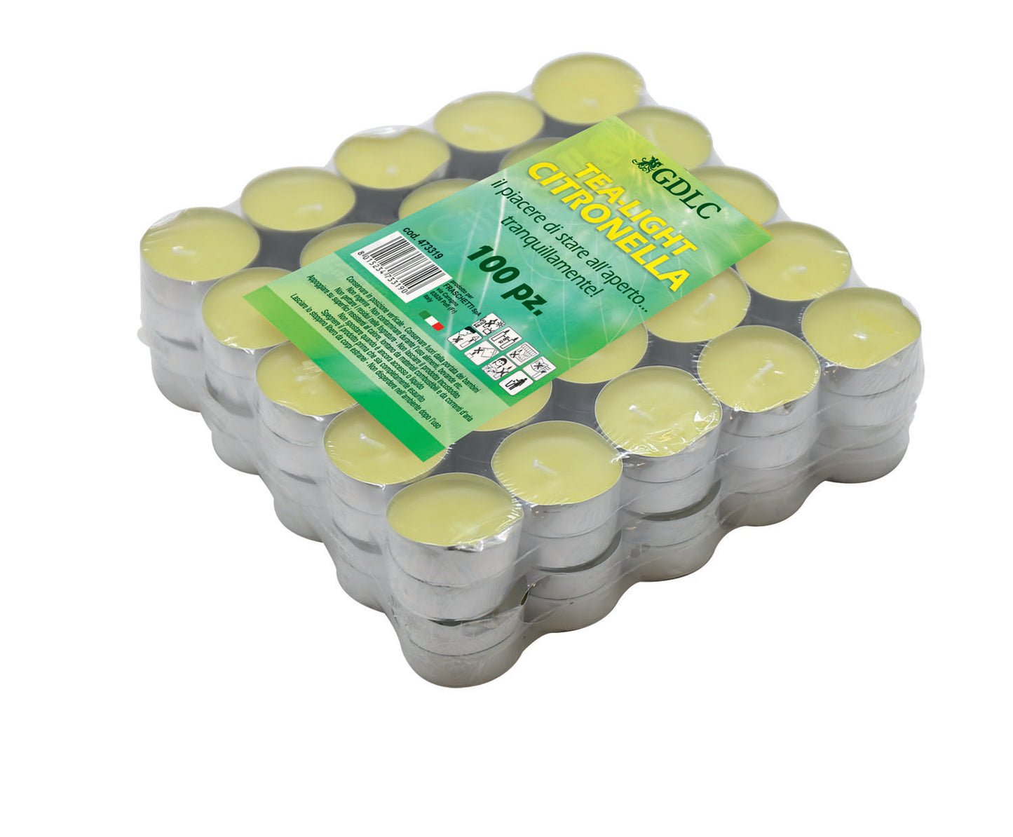 Candele Citronella Tealight – confezione da 100 pezzi.