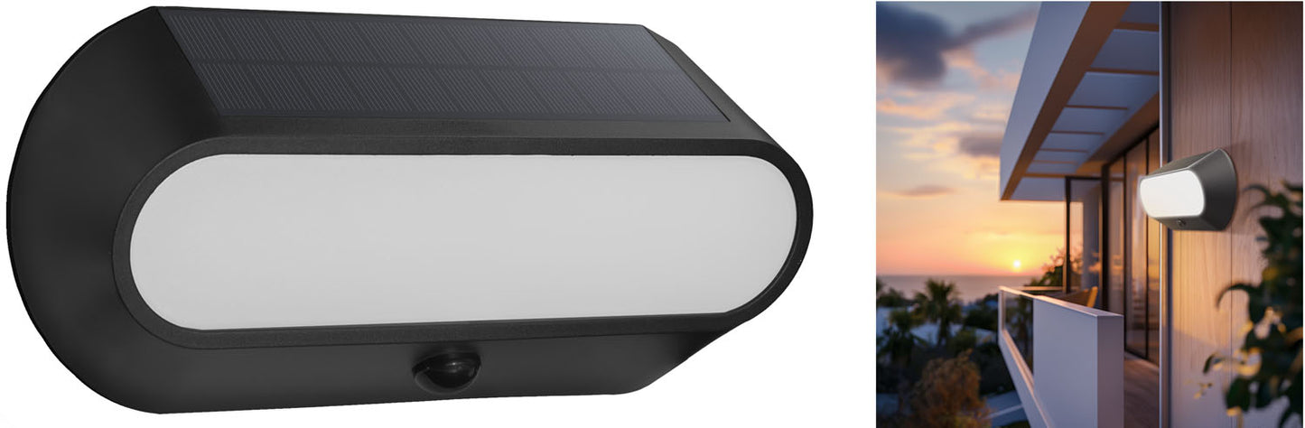Plafoniere LED Solari Aura Ovale 5W – Nero