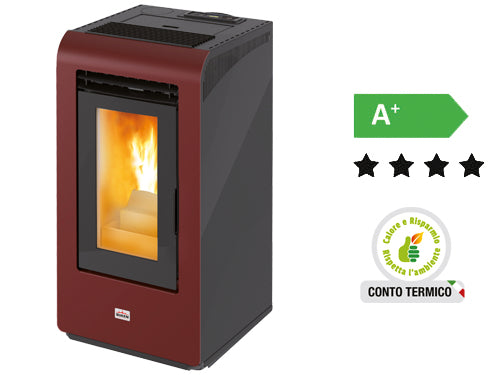 Stufe Pellet Queenplus HE10 Bordeaux Can – Default Title