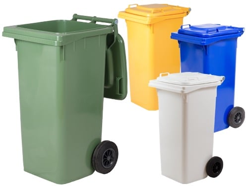 Bidoni Quadri con ruote 240 L – Verdi