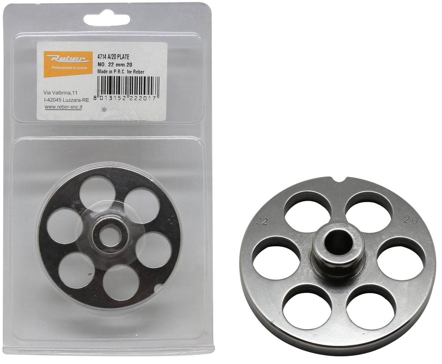 Piastre per tritacarne – N.22 Fori 20 mm