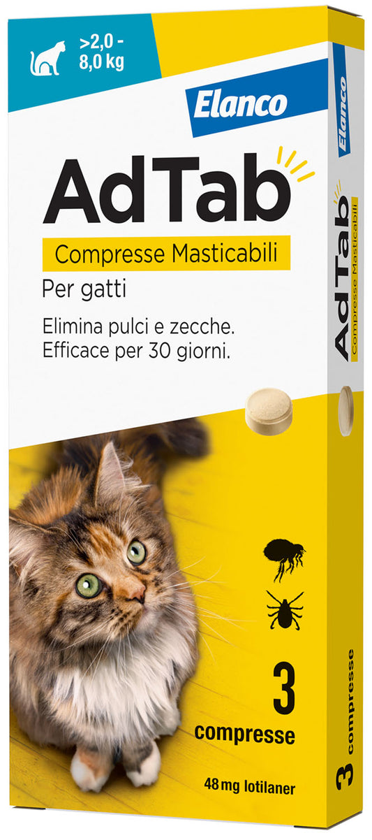 Compresse Adtab Gatti confezione da 3 pezzi – 2-8 kg