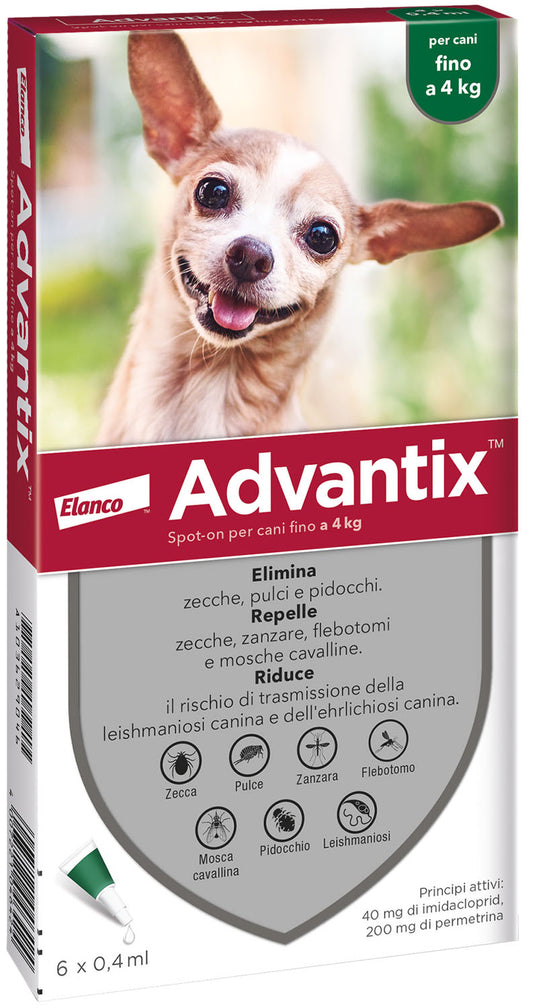 Advantix Cani <4 kg confezione da 6 pezzi – cod. 90204404 – Default Title
