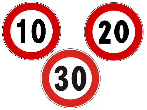 Segnali Limite di Velocita' – 10 KM/H