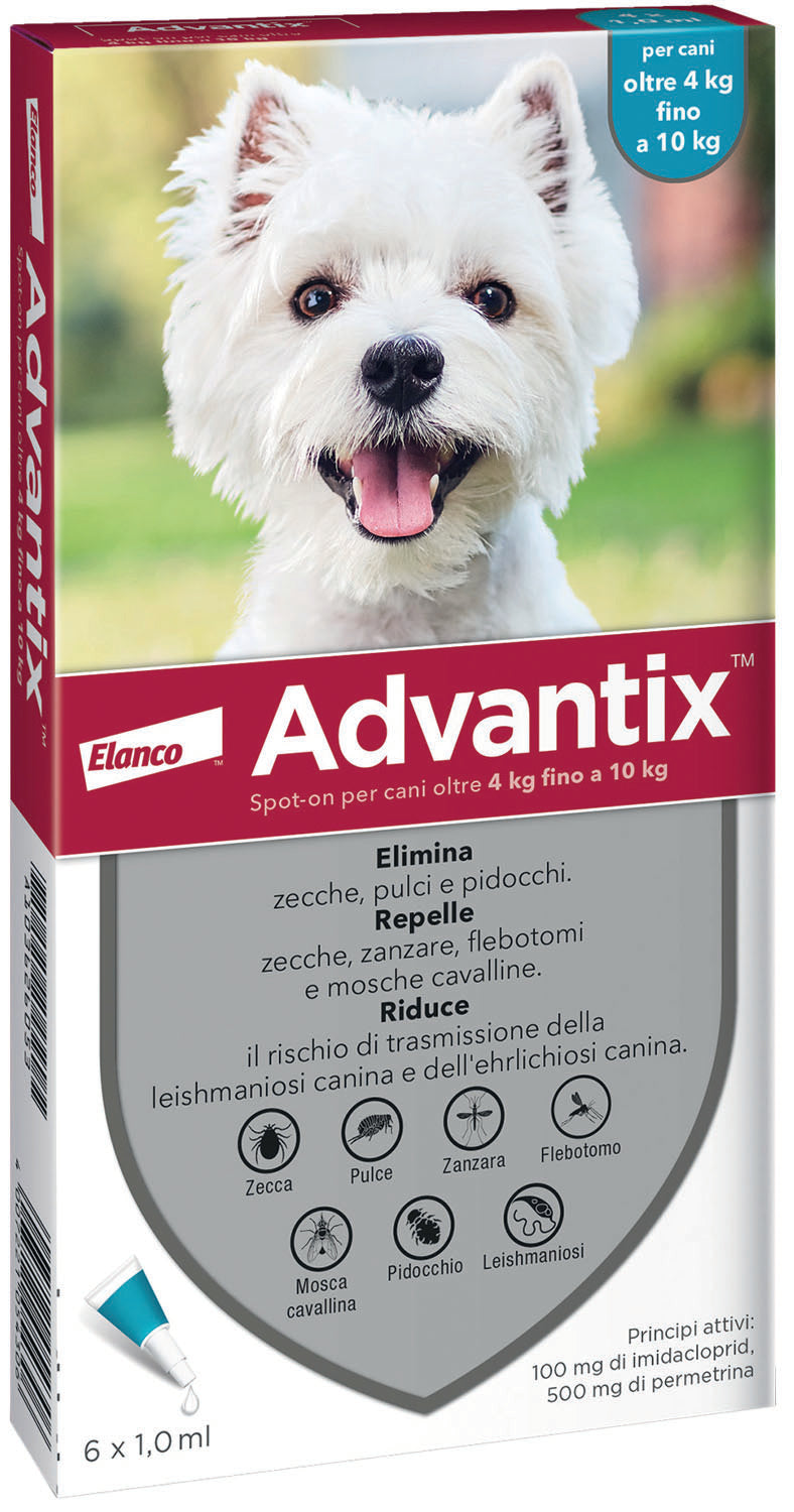 Advantix Cani 4-10 kg confezione da 6 pezzi – cod. 90204400 – Default Title