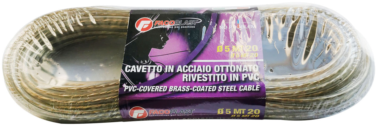 Cavetto Ottonato PL.20 m – 5 mm
