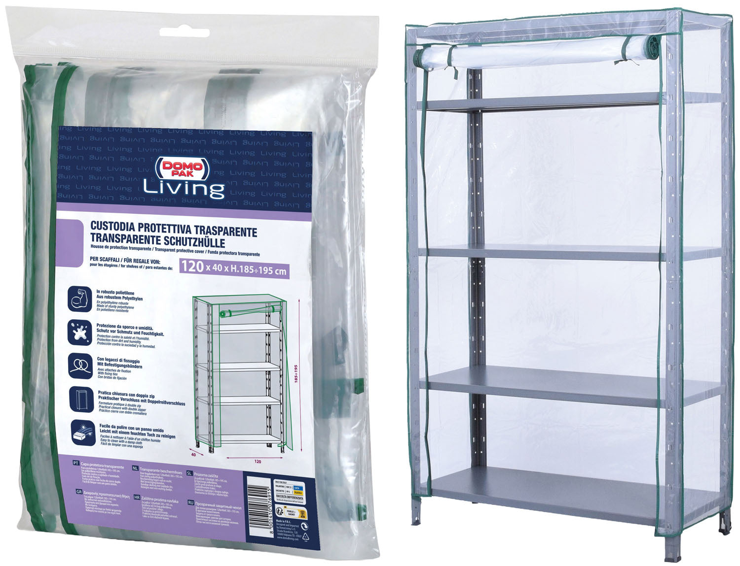 Custodia Copriscaffale – Large 125X40X185