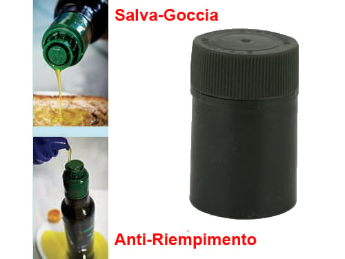 Tappi antirabbocco per lattine e bottiglie olio