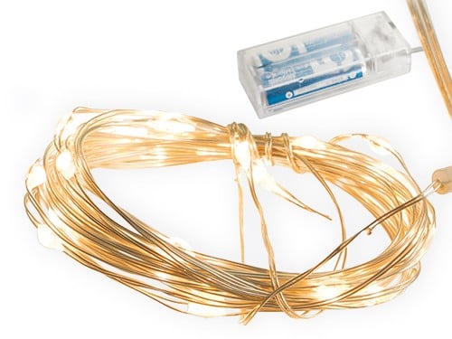 Luci Natale – 100 Microled X Int.batt. Bianco Caldo