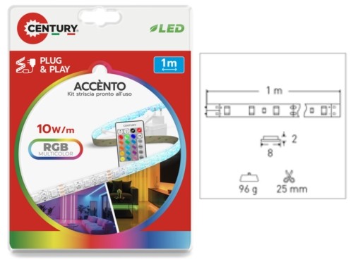 Luci LED Strisce Ad. – 3 m Acceto Rgb