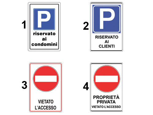 Cartelli Parcheggio Riserv.condom. – Default Title