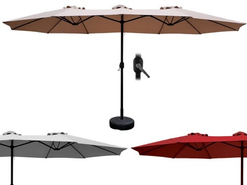 Ombrelloni alluminio Twin – 4,55 × 2,65 m