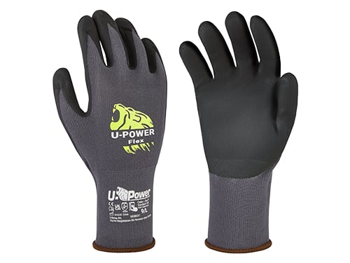 Guanti U-power Flex GRIGIO/NERO – S