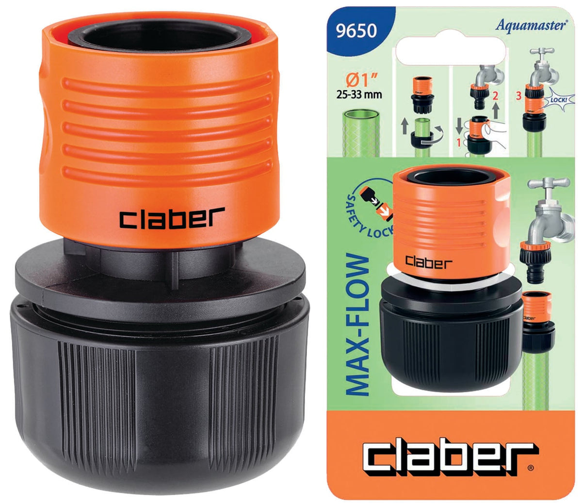Raccordi per gomma Claber Max-Flow 9647 9650