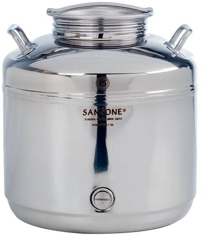 Bidoni contenitori inox per olio Sansone