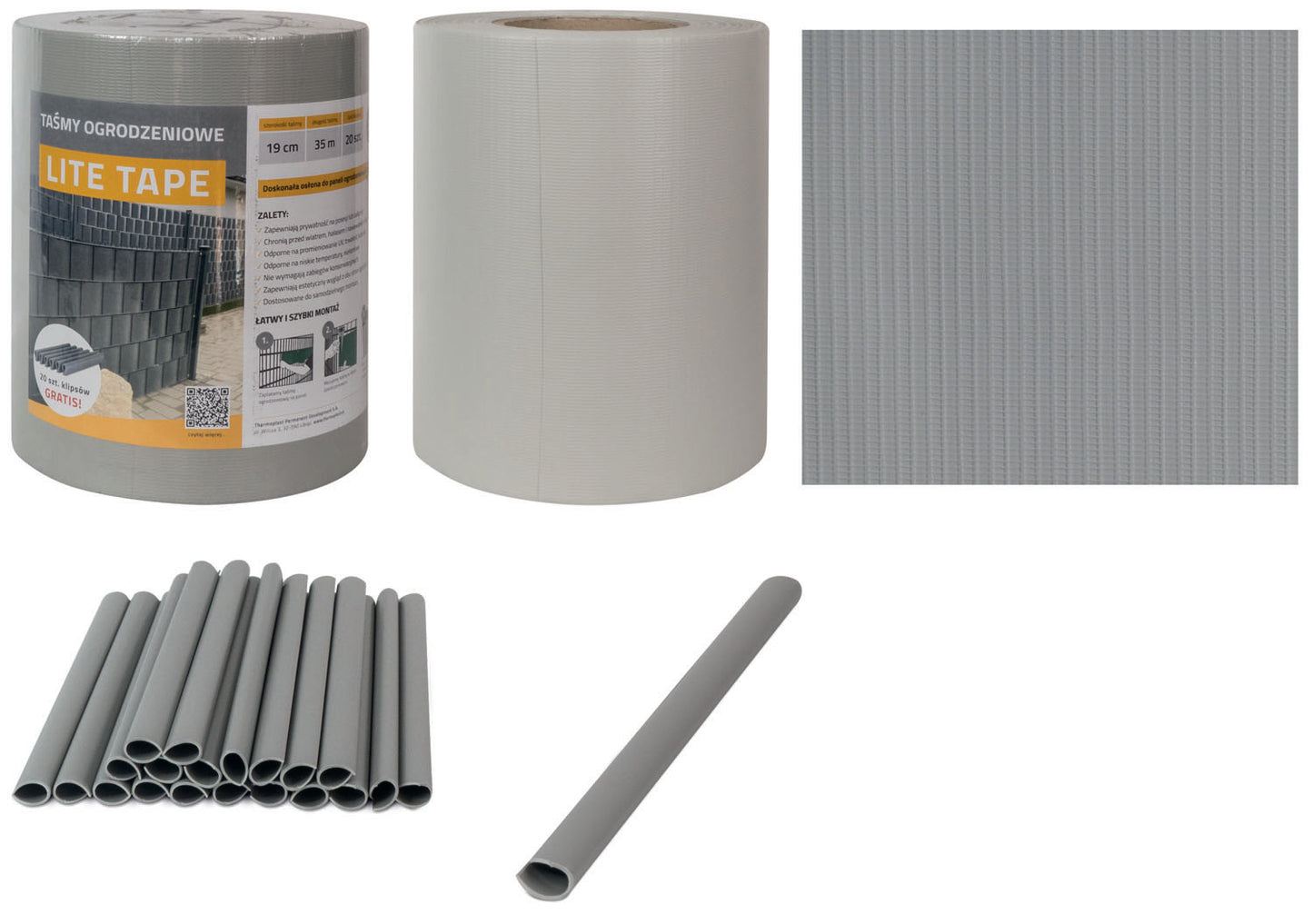 Fasce Stuoia Frangivista PVC 35 m – Grigia