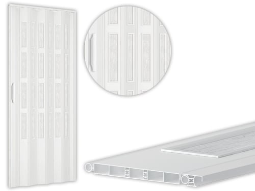 Porte a Soffietto PVC H210 Bia con vetro – Default Title