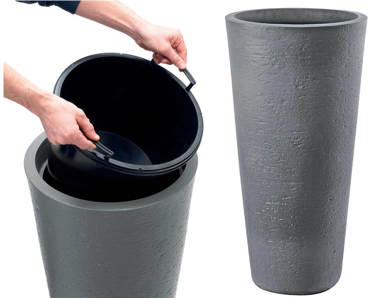 Vasi Tirso Plus – Grigio HL.78 cm. Ø 40