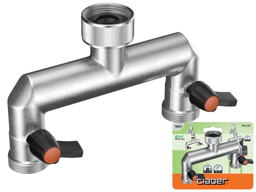 Presa a 2 vie regolabile Metal Jet Claber 9601