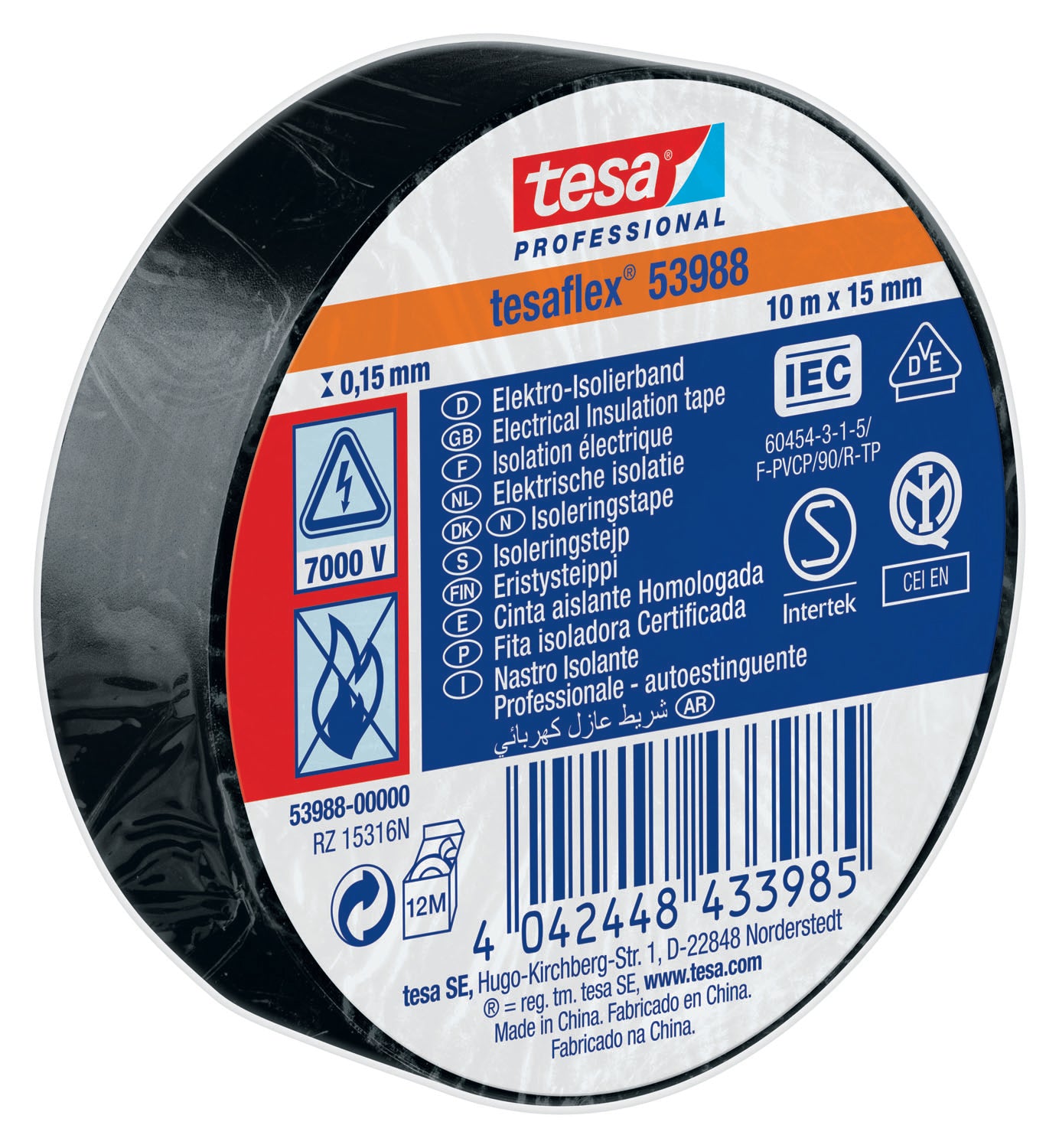 Nastri Isolanti Tesa Nero Imq 10 × 1,5 mCM – Default Title