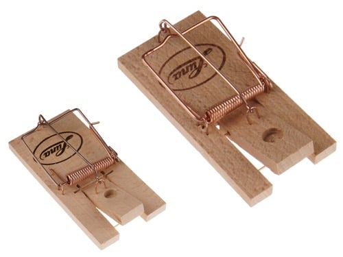 Trappole a Scatto per topi Base Legno – 237 017