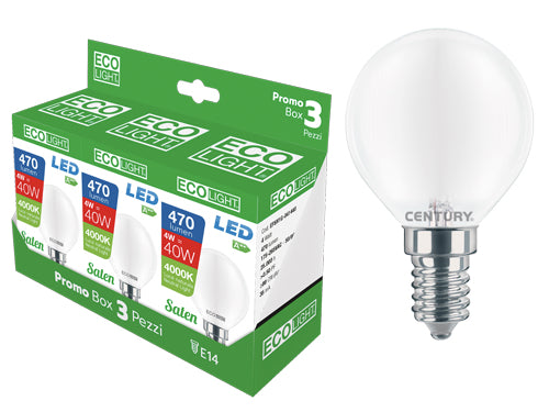 Lampadine Ecolight LED Saten M/G4W confezione da 3 pezzi – Default Title