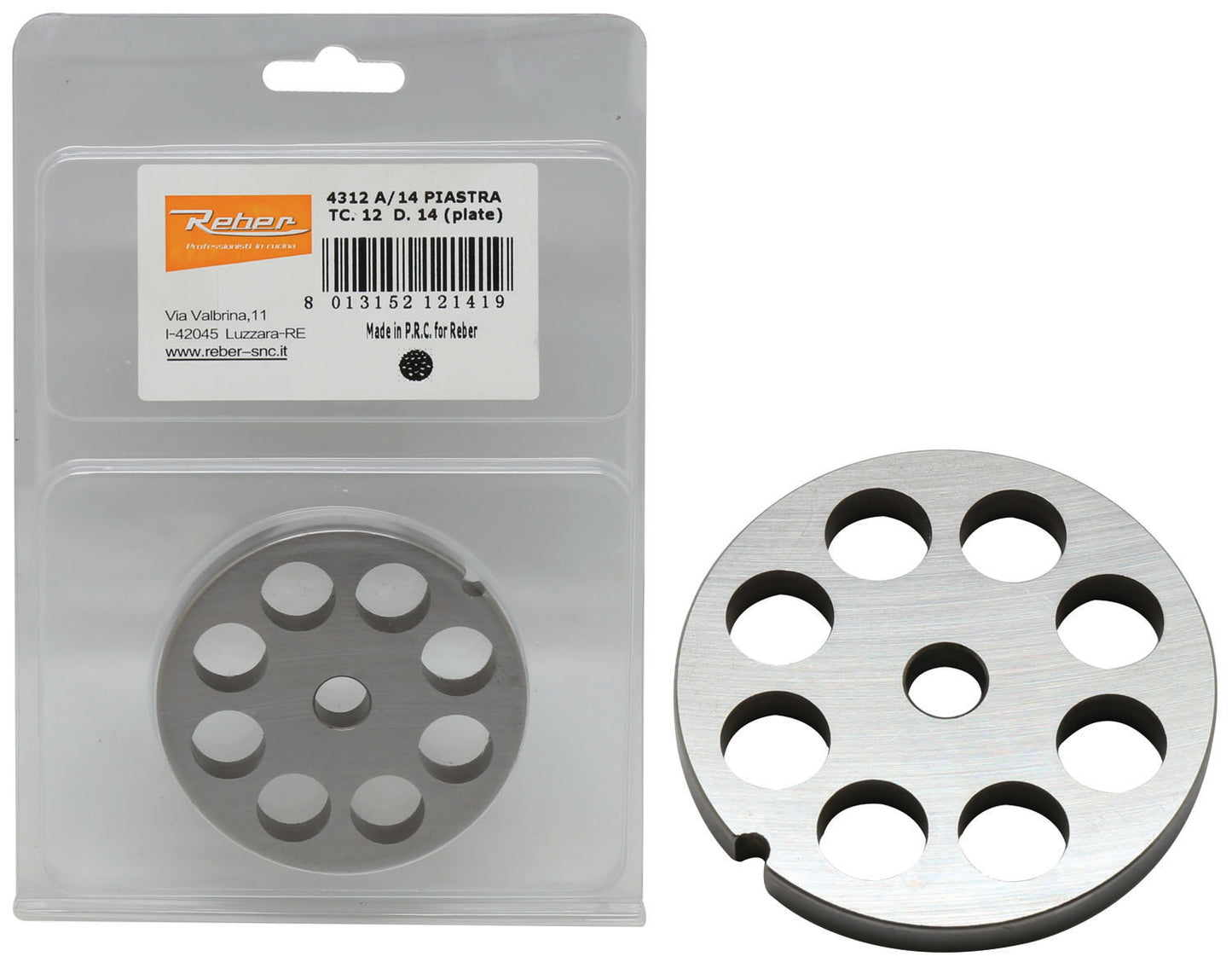 Piastre per tritacarne – N.12 Fori 14 mm