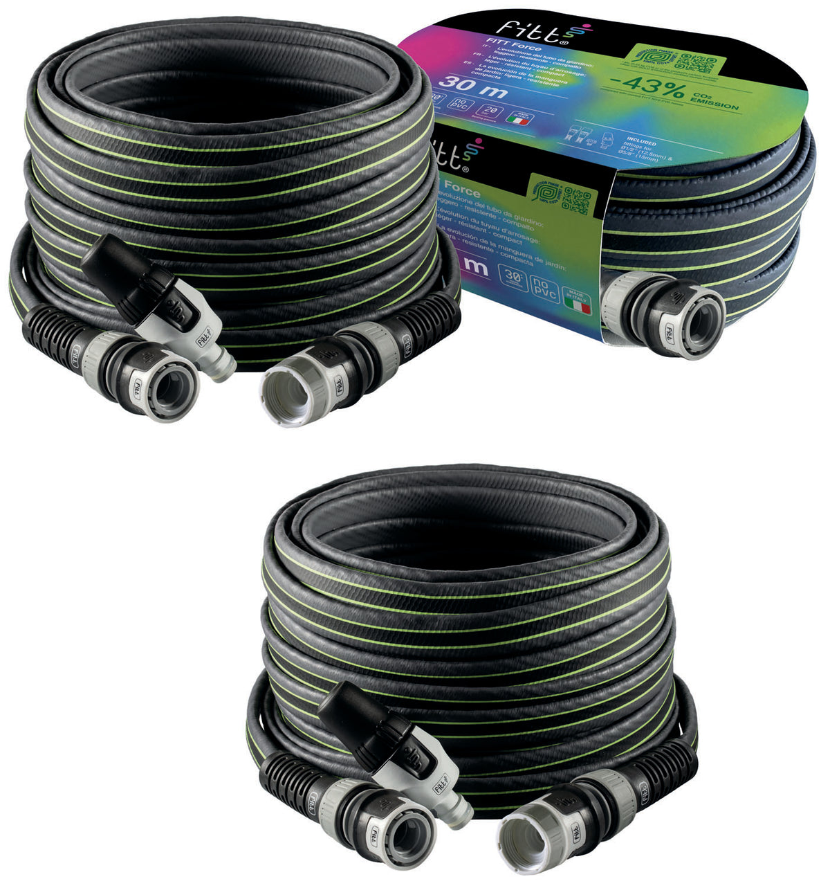 Tubi irrigazione Force flessibili grigio Fitt con lancia