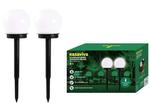 Set 2 Lampade Solari a Sfera D.10X32H CM – Default Title
