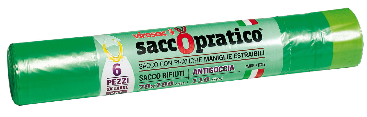 Buste Saccopratico 6 pezzi 70 × 100 cm Verde – Default Title