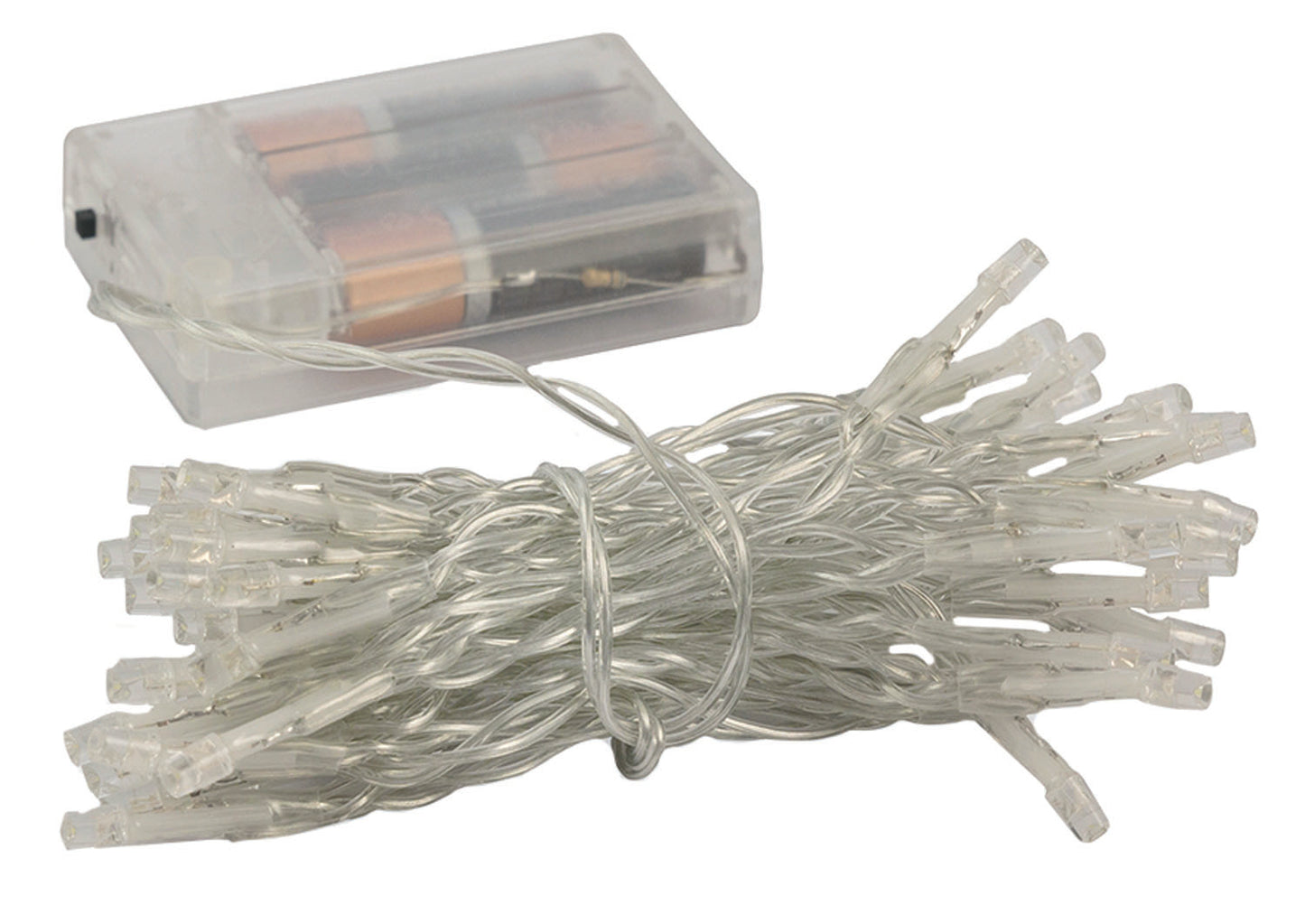 Luci Natale – 50 LED X Int.batteria BIANCO/CALDO
