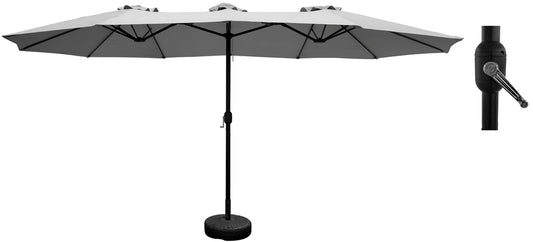 Ombrelloni alluminio Twin – Grigio