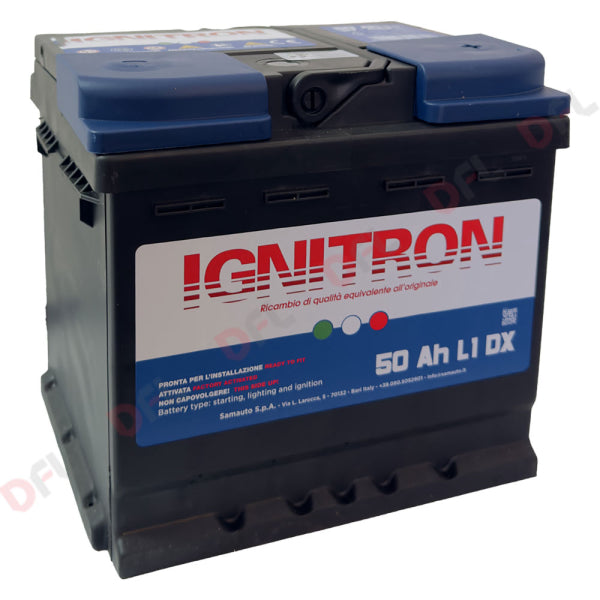 Batteria per auto 'IGNITRON TRADITIONAL' — 50 AH - mm 207 x 175 x 190