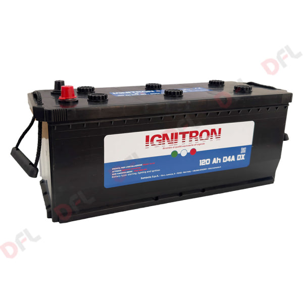 Batteria per auto 'TRUCK' Ignitron — 12 V - 120 AH - mm 513x189 x H.223